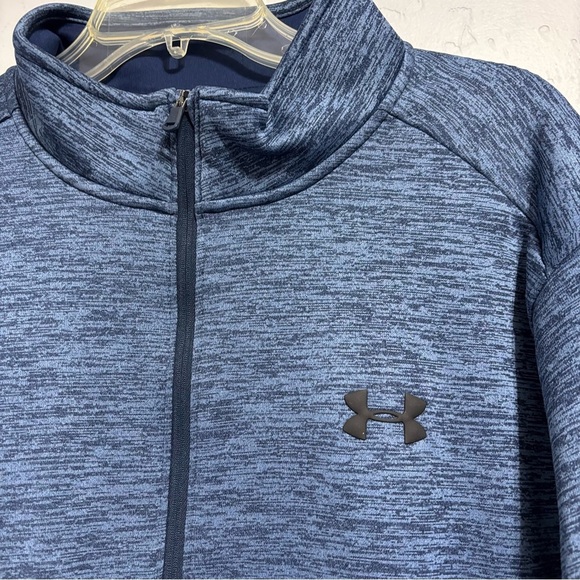 Under Armour Pullover 1/4 Quarter Zip Blue Sweatshirt Jacket XXL Men's 2XL Loose - Picture 2 of 10